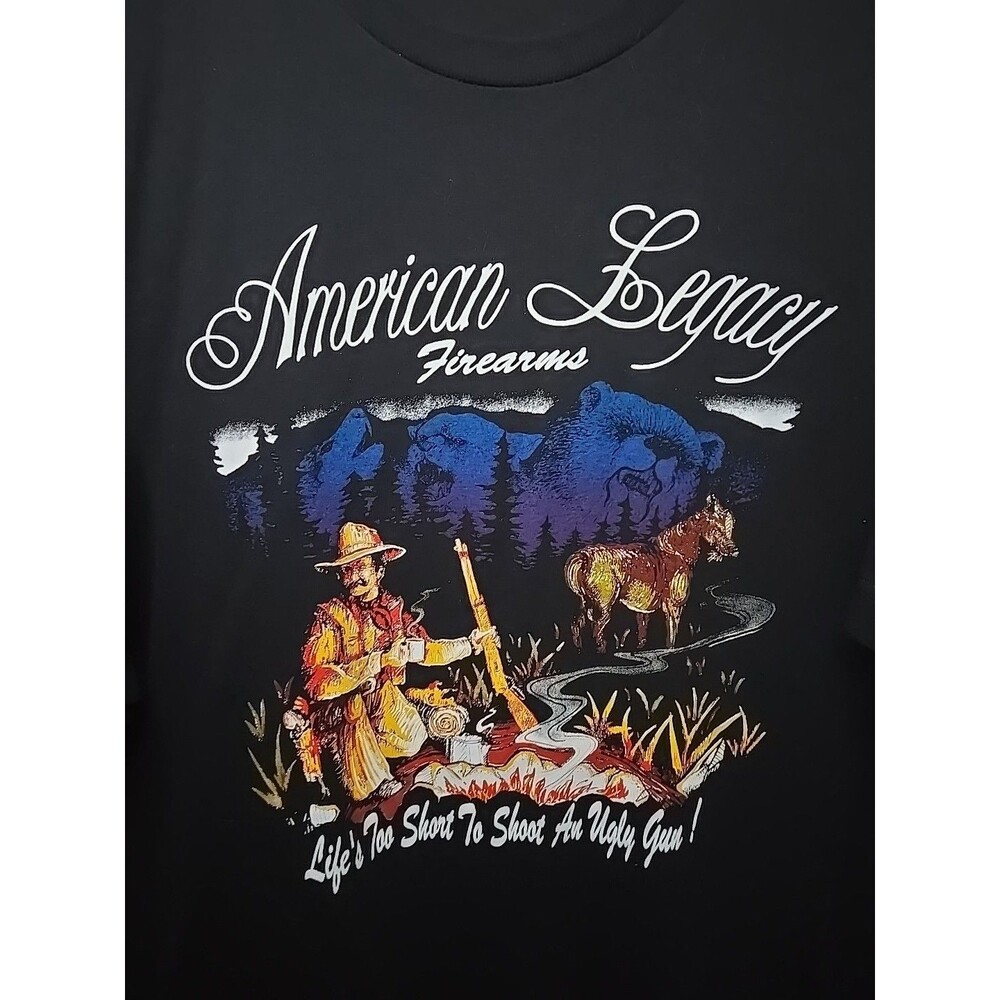 Bayside T Shirt American Legacy Firearms Sz XXL Made In The USA - Picture 2 of 7
